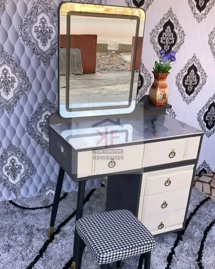 LuxeGlow Dressing Table & LED Mirror Set