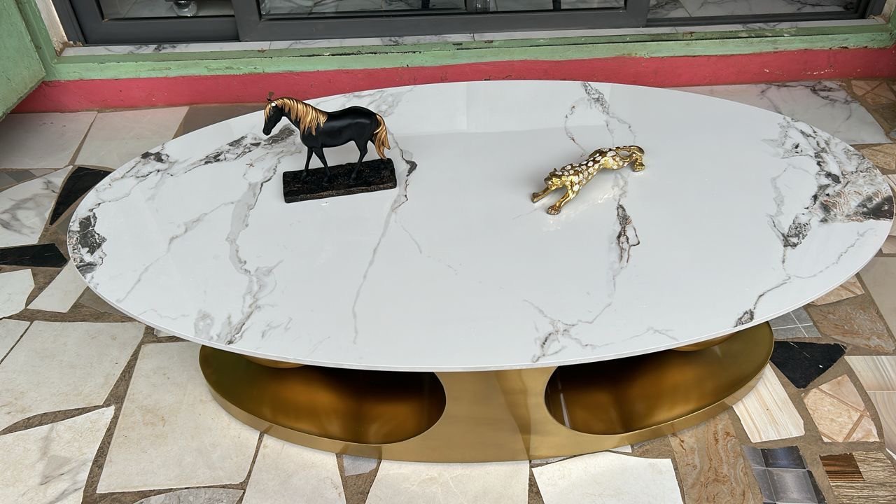 Marble Gold Leg Center Table gallery image